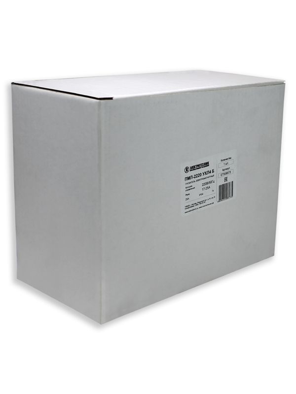 Пускатель магнитный ПМЛ-2220 УХЛ4 Б 25А 220В 1НО IP54 нереверсивный с реле 17-25А Электротехник ET508573