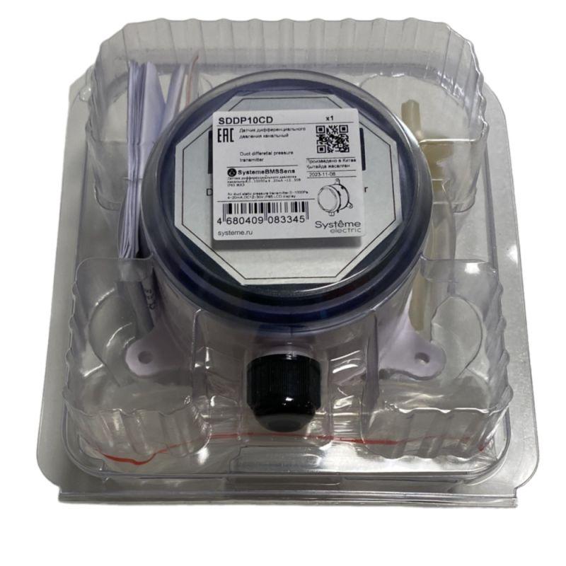 Датчик дифференциального давления канальный 0-1000Па 4-20мА ЖКЭ 24В SE SDDP10CD