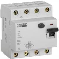 Выключатель дифференциального тока (УЗО) 4п 25А 30мА тип AC ВД1-63 GENERICA IEK MDV15-4-025-030