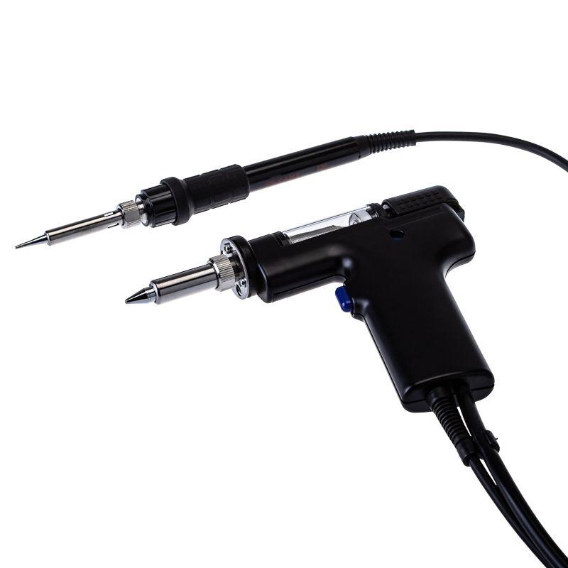 Станция паяльная (паяльник + демонт. паяльник) модель R048 цифровая 200-480град.C LED дисплей Rexant 12-0735