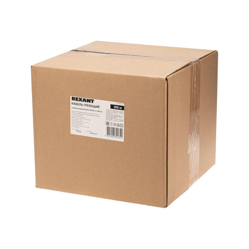 Кабель греющий (нагрев.) саморег. SRL24-2 неэкранированный 24Вт/м 0.9кв.мм/70м 300м Rexant 51-0276