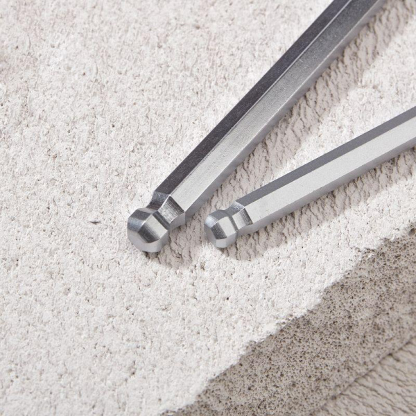 Набор ключей имбусовых Tamper-Torx 9шт ТТ10-ТТ50 закаленные удлиненные никель Kranz KR-12-5221